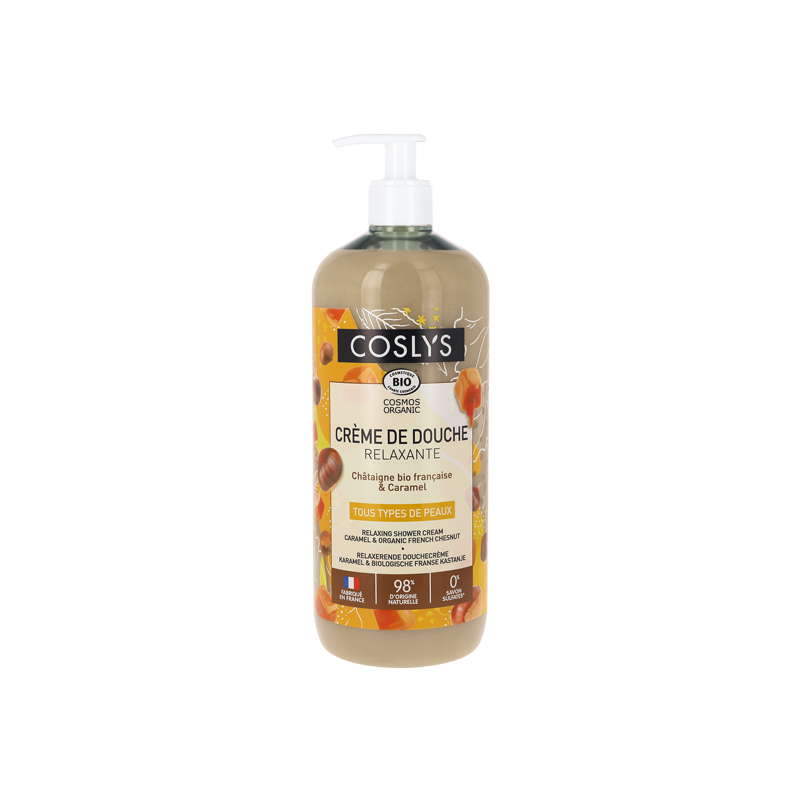 Crème de douche relaxante châtaigne caramel 1L Crème de douche relaxante châtaigne caramel 1L