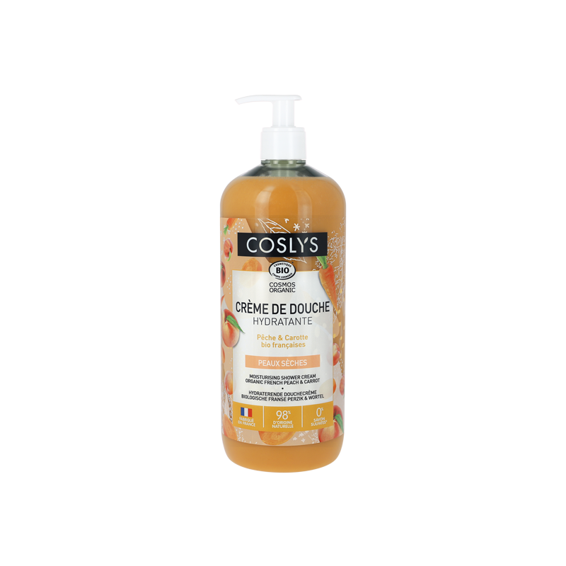Shower cream moisturing - organic peach and carrot 1L