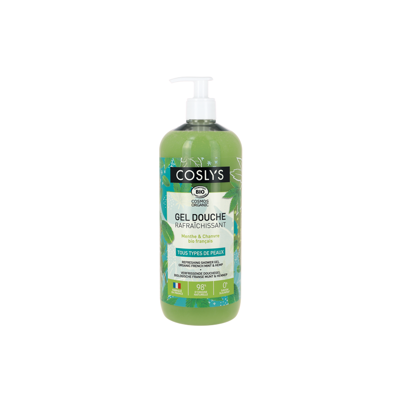 Gel douche rafraîchissant menthe-chanvre 1L Gel douche rafraîchissant menthe-chanvre 1L
