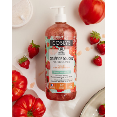 Shower gel softening organic strawberry tomato 1L