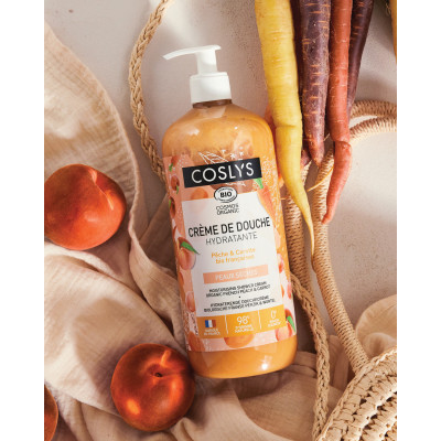 Shower cream moisturing - organic peach and carrot 1L