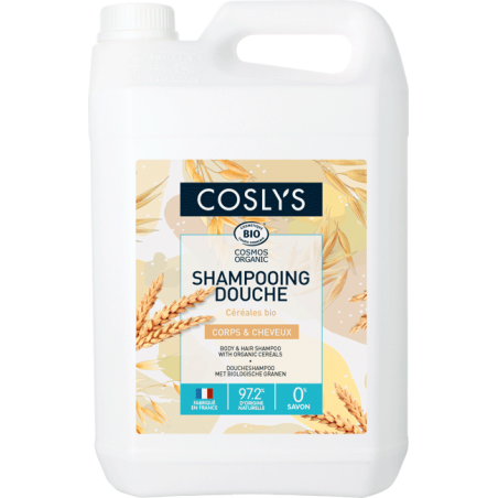Body and hair shampoo with organic cereals 5L