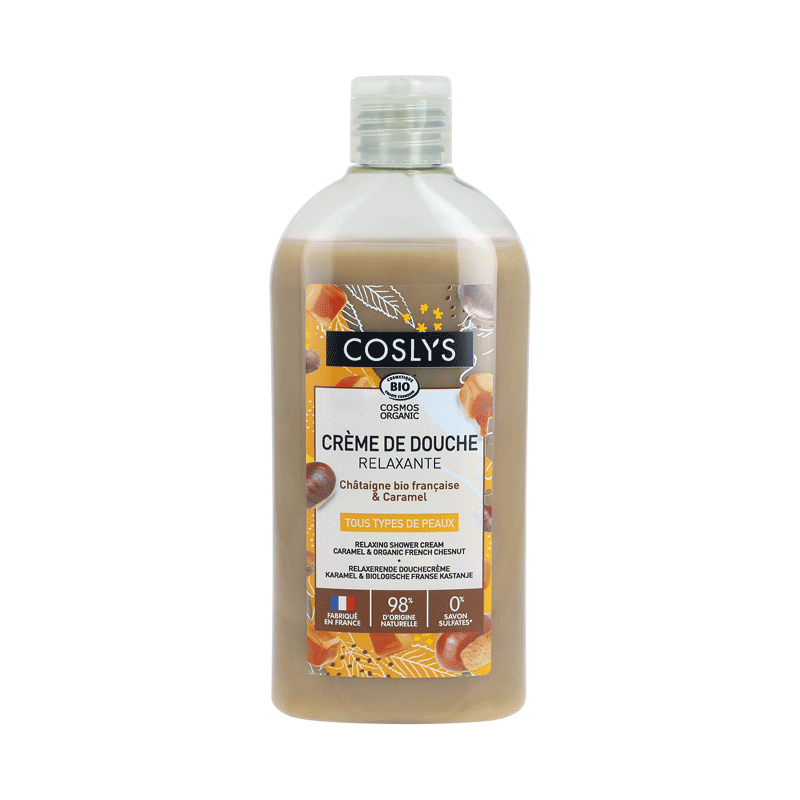 Shower cream relaxing with Caramel and organic chestnut 250ml Shower cream relaxing with Caramel and organic chestnut 250ml