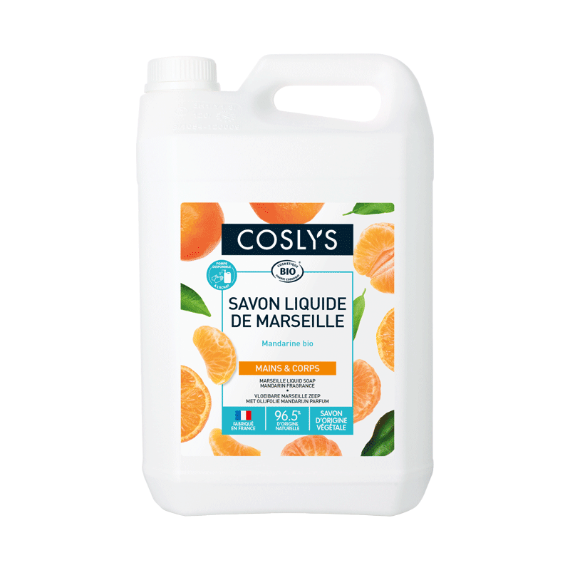 Savon liquide de Marseille mandarine 5L Savon liquide de Marseille mandarine 5L