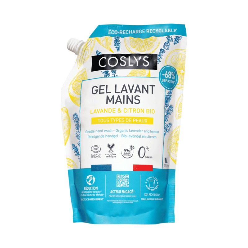 Éco-recharge gel lavant mains lavande citron 1L Éco-recharge gel lavant mains lavande citron 1L