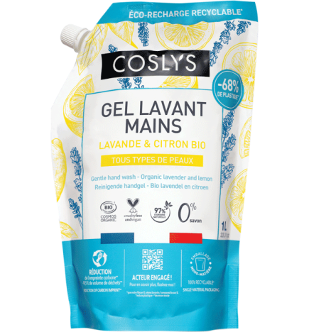 Éco-recharge gel lavant mains lavande citron 1L