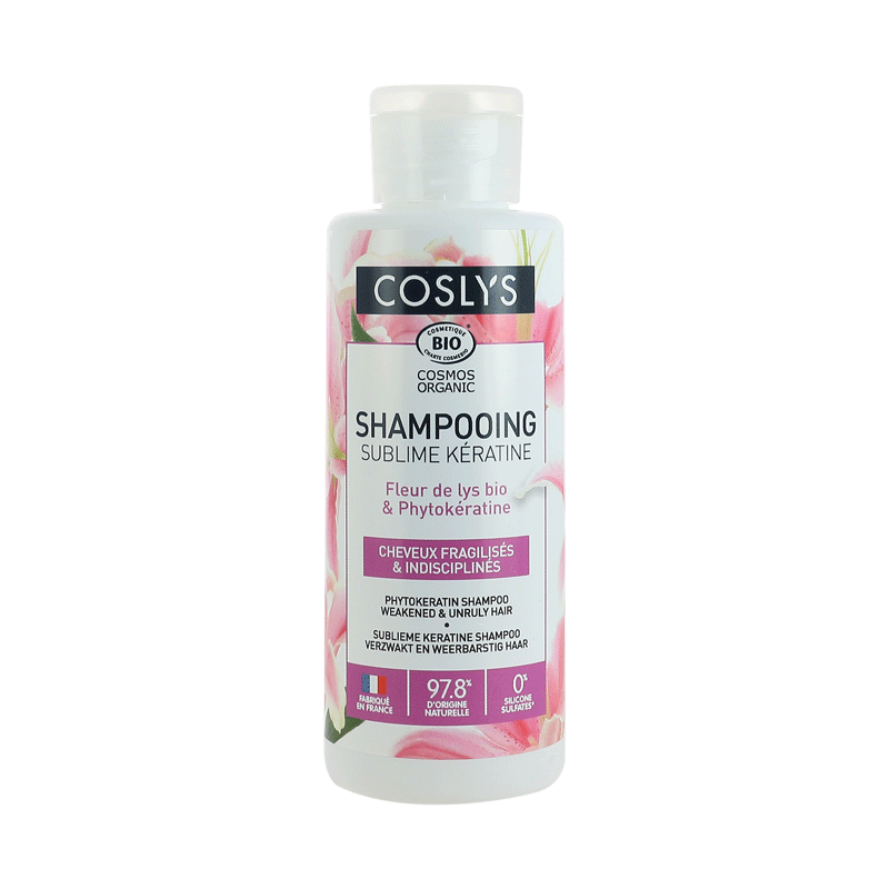Shampooing kératine cheveux fragilisés et indisciplinés 100ml Shampooing kératine cheveux fragilisés et indisciplinés 100ml