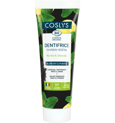 Dentifrice au charbon végétal Menthe citron 100gr