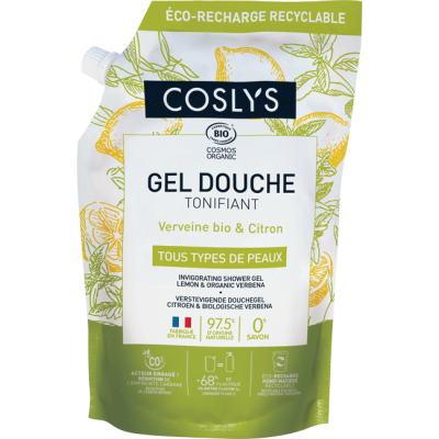 Lemon 250ml Verbena Shower Gel | Coslys organic cosmetics